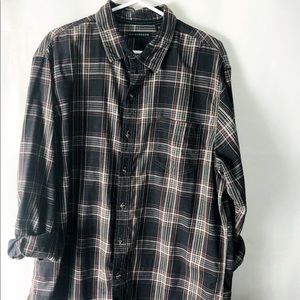 G.H. Bass & Co. Mens Casual Button Down Shirt Brown XL